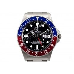 ROLEX AUTHENTIQUE GMT MASTER INSERT GRADUE 24H DE LUNETTE MONTRES VINTAGES GMT 1675, 16750 COULEUR PEPSI ROUGE & BLEU