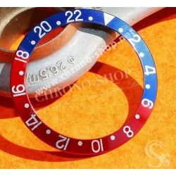 ROLEX AUTHENTIQUE GMT MASTER INSERT GRADUE 24H DE LUNETTE MONTRES VINTAGES GMT 1675, 16750 COULEUR PEPSI ROUGE & BLEU