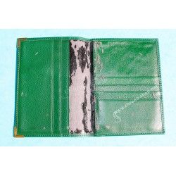 Rare & Vintage ROLEX Green Grain Leather Large Billfold Wallet AUTHENTIC ref 0068.08.05