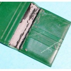 Rare & Vintage ROLEX Green Grain Leather Large Billfold Wallet AUTHENTIC ref 0068.08.05