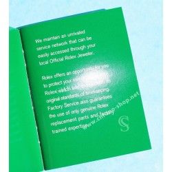 Original discontinued Rolex USA Factory Service Booklet Rolex Manual DALLAS, NEW YORK, BEVERLY HILLS