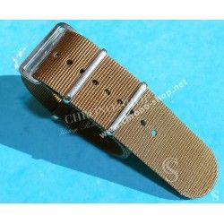 JAMES BOND KHAKI Nylon NATO WATCH BAND Strap Military G-10 BREITLING, IWC, ZENITH, PATEK, TAG HEUER, OMEGA