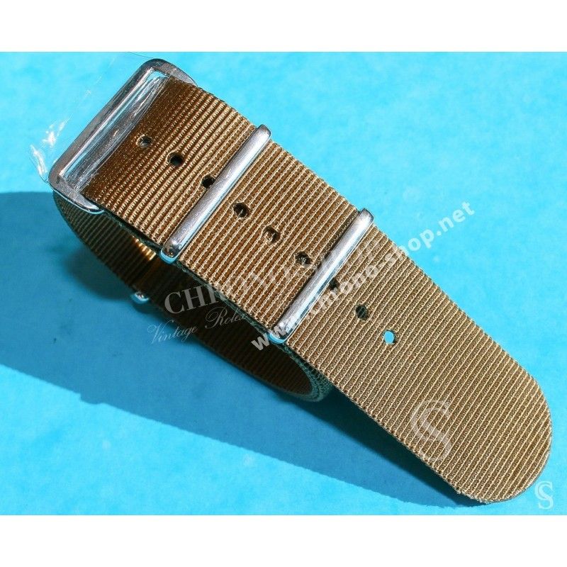 JAMES BOND KHAKI Nylon NATO WATCH BAND Strap Military G-10 BREITLING, IWC, ZENITH, PATEK, TAG HEUER, OMEGA