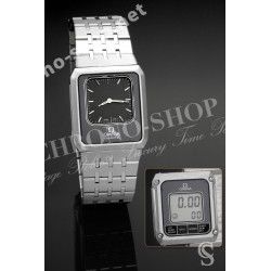Omega Vintage & Rare Cadran montres ref 386.0813 Digital Analog Watch Equinoxe Reverso Cal 1655