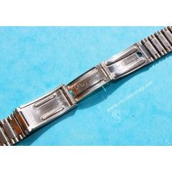 NSA Rare 70's New, NOS Swiss band Bitons & Ssteel Watch Sport Bracelet Zenith, Longines, Heuer 18mm ends