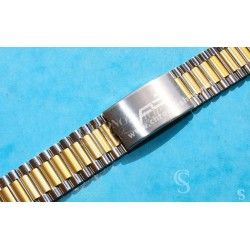 NSA Rare 70's New, NOS Swiss band Bitons & Ssteel Watch Sport Bracelet Zenith, Longines, Heuer 18mm ends