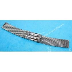 NSA Rare 70's New, NOS Swiss band Bitons & Ssteel Watch Sport Bracelet Zenith, Longines, Heuer 18mm ends