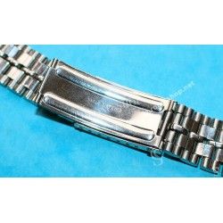 Rare Vintage bracelet 18mm Mailles pliées Montres acier années 60-70 Universal Genève, Breitling, Omega, heuer, IWC, Jaeger