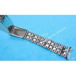 Rare Vintage bracelet 18mm Mailles pliées Montres acier années 60-70 Universal Genève, Breitling, Omega, heuer, IWC, Jaeger