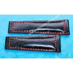 Original NEW 20mm For Daytona 116519, 116509 Genuine Crocodile Leather Band Black & Red color