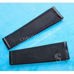 Original NEW 20mm For Daytona 116519, 116509 Genuine Crocodile Leather Band Black & Red color