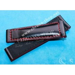 Original NEW 20mm For Daytona 116519, 116509 Genuine Crocodile Leather Band Black & Red color