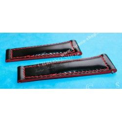 Original NEW 20mm For Daytona 116519, 116509 Genuine Crocodile Leather Band Black & Red color