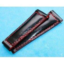 Original NEW 20mm For Daytona 116519, 116509 Genuine Crocodile Leather Band Black & Red color