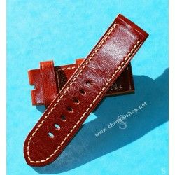 PANERAI OFFICINE BRACELET CUIR MARRON 26mm MONTRES LUMINOR, RADIOMIR, MARINA PAM