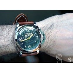 PANERAI OFFICINE BRACELET CUIR MARRON 26mm MONTRES LUMINOR, RADIOMIR, MARINA PAM