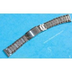 Unsigned flat-link, folded links, 1960s watch Steel band Bracelet for Seamaster 300 Omega Speedmaster