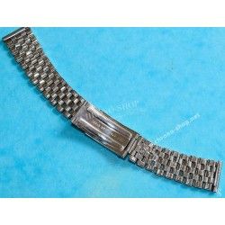 Unsigned flat-link, folded links, 1960s watch Steel band Bracelet for Seamaster 300 Omega Speedmaster