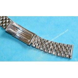 Unsigned flat-link, folded links, 1960s watch Steel band Bracelet for Seamaster 300 Omega Speedmaster