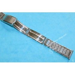 Unsigned flat-link, folded links, 1960s watch Steel band Bracelet for Seamaster 300 Omega Speedmaster