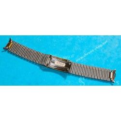 NSA Rare 70's New, NOS Swiss band Bitons & Ssteel Watch Sport Bracelet Zenith, Longines, Heuer 18mm ends