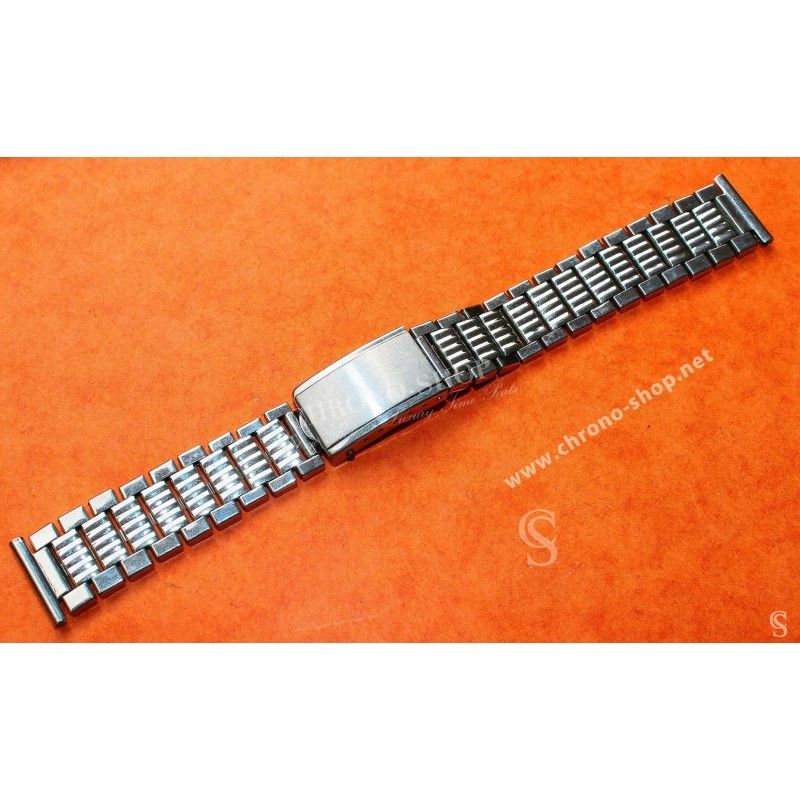 Vintage 70's Bracelet Acier plié Montres NOS 18mm Style NSA montres vintages ZENITH, Heuer, Silverstone, Movado, Enicar, OMEGA