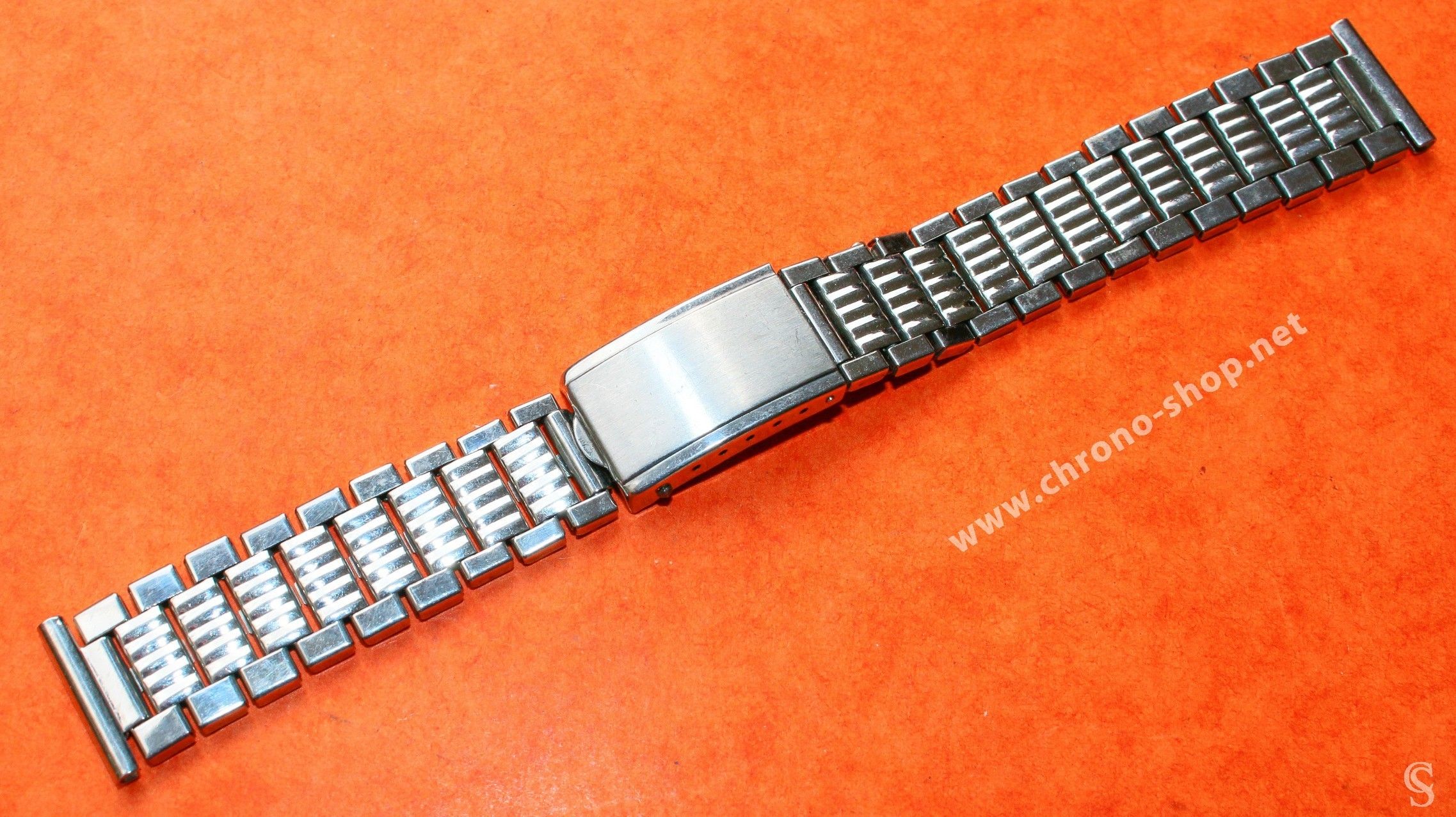 Rare 70's Swiss band Ssteel Watch Folded links Sport Bracelet Zenith ...