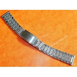 Unsigned flat-link, folded links, 1960s watch Steel band Bracelet for Seamaster 300 Omega Speedmaster