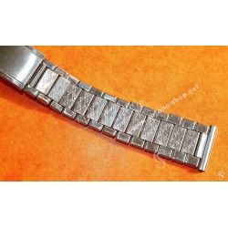 Unsigned flat-link, folded links, 1960s watch Steel band Bracelet for Seamaster 300 Omega Speedmaster