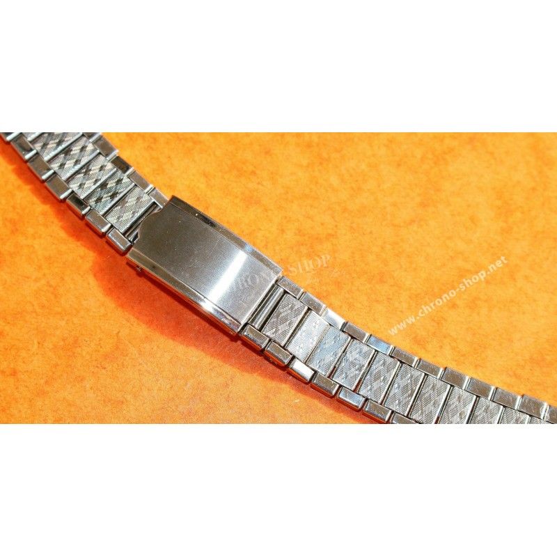 Unsigned flat-link, folded links, 1960s watch Steel band Bracelet for Seamaster 300 Omega Speedmaster