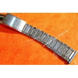 Unsigned flat-link, folded links, 1960s watch Steel band Bracelet for Seamaster 300 Omega Speedmaster