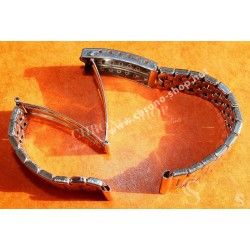 Unsigned flat-link, folded links, 1960s watch Steel band Bracelet for Seamaster 300 Omega Speedmaster