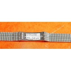Bracelet 14mm ancien Acier SWISS MADE de montres Vintage signé NSA Fermoir extensible