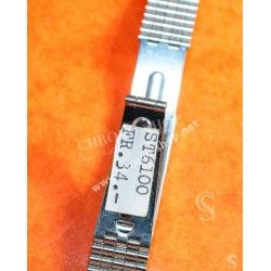 Bracelet 14mm ancien Acier SWISS MADE de montres Vintage signé NSA Fermoir extensible