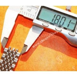 Vintage & Collectible watch Ssteel bracelet Beads of Rice 18mm 60's Rolex,Heuer,IWC,Omega,Breitling,Vacheron