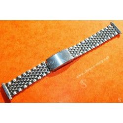 Vintage & Collectible watch Extensibles endlinks Ssteel bracelet Beads of Rice 21, 20, 19mm 60's Rolex,Heuer,IWC,Omega,Breitling