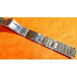 Unsigned flat-link, folded links, 1960s watch Steel band 18mm Bracelet for Seamaster 300 Omega Speedmaster