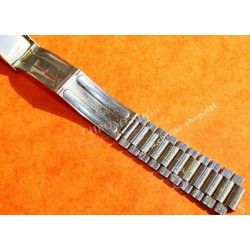 Unsigned flat-link, folded links, 1960s watch Steel band 18mm Bracelet for Seamaster 300 Omega Speedmaster
