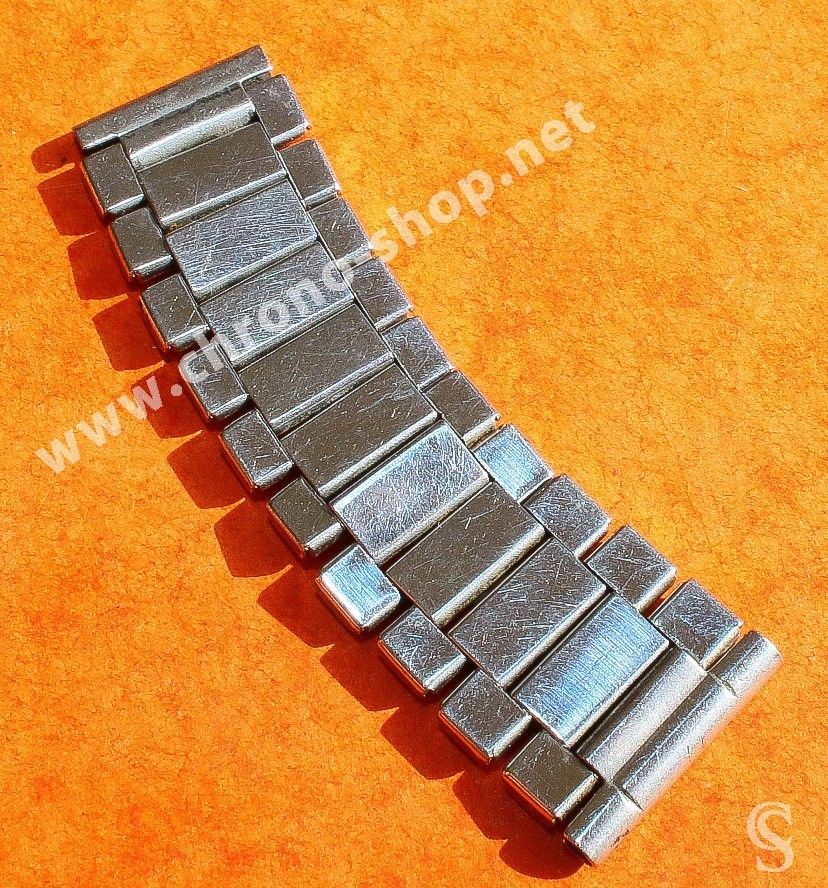 Vintage half bracelet flat link folded links 1960s watch Steel