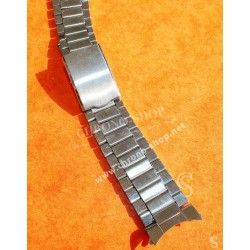 Unsigned flat-link, folded links, 1960s watch Steel band Bracelet for Seamaster 300 Omega Speedmaster