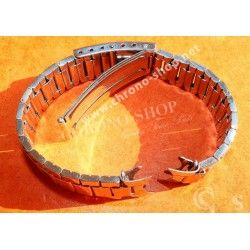 Unsigned flat-link, folded links, 1960s watch Steel band Bracelet for Seamaster 300 Omega Speedmaster