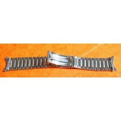 Unsigned flat-link, folded links, 1960s watch Steel band Bracelet for Seamaster 300 Omega Speedmaster