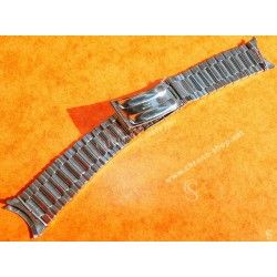 Unsigned flat-link, folded links, 1960s watch Steel band Bracelet for Seamaster 300 Omega Speedmaster