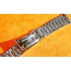 Unsigned flat-link, folded links, 1960s watch Steel band Bracelet for Seamaster 300 Omega Speedmaster