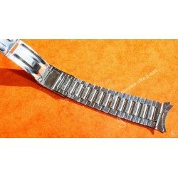 Unsigned flat-link, folded links, 1960s watch Steel band Bracelet for Seamaster 300 Omega Speedmaster