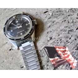 Bracelet 20mm Unsigned flat-link, folded links, 1960s watch Steel band for Seamaster 300 Omega Speedmaster