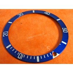 INSERT DE LUNETTE ROLEX SUBMARINER BLEU OR REF 16613-16618-16803-16808