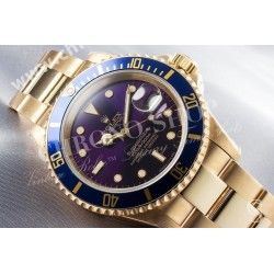 ROLEX RARE INSERT GRADUE LUNETTE BLEU MONTRES SUBMARINER DATE 16613, 16618, 16803, 16808 PERLE LUMINOVA