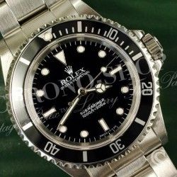 Rolex SUBMARINER 14060, 14060M genuine Diver Black Bezel Insert graduated watch Luminova dot