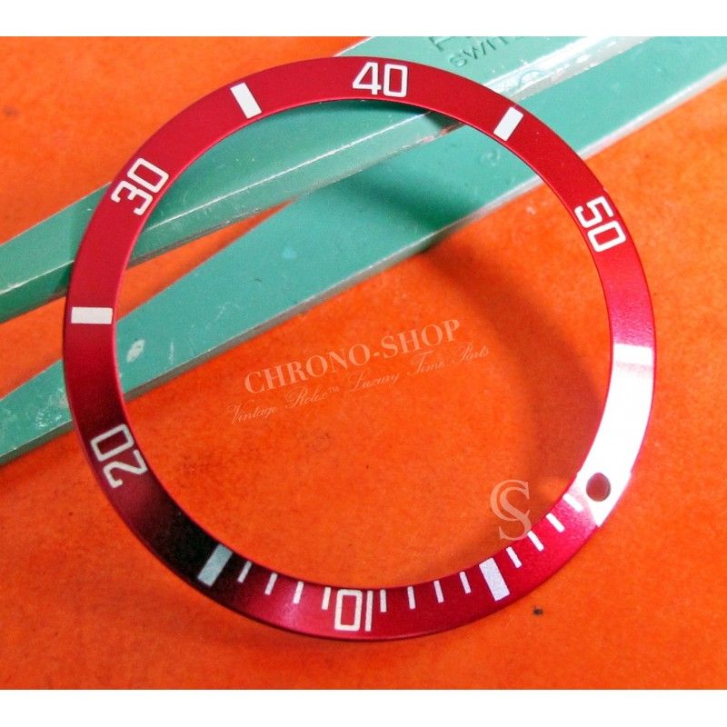 TUDOR SUBMARINER INSERT DE LUNETTE  ROUGE METAL TAILLE MEDIUM 75090 - 75190